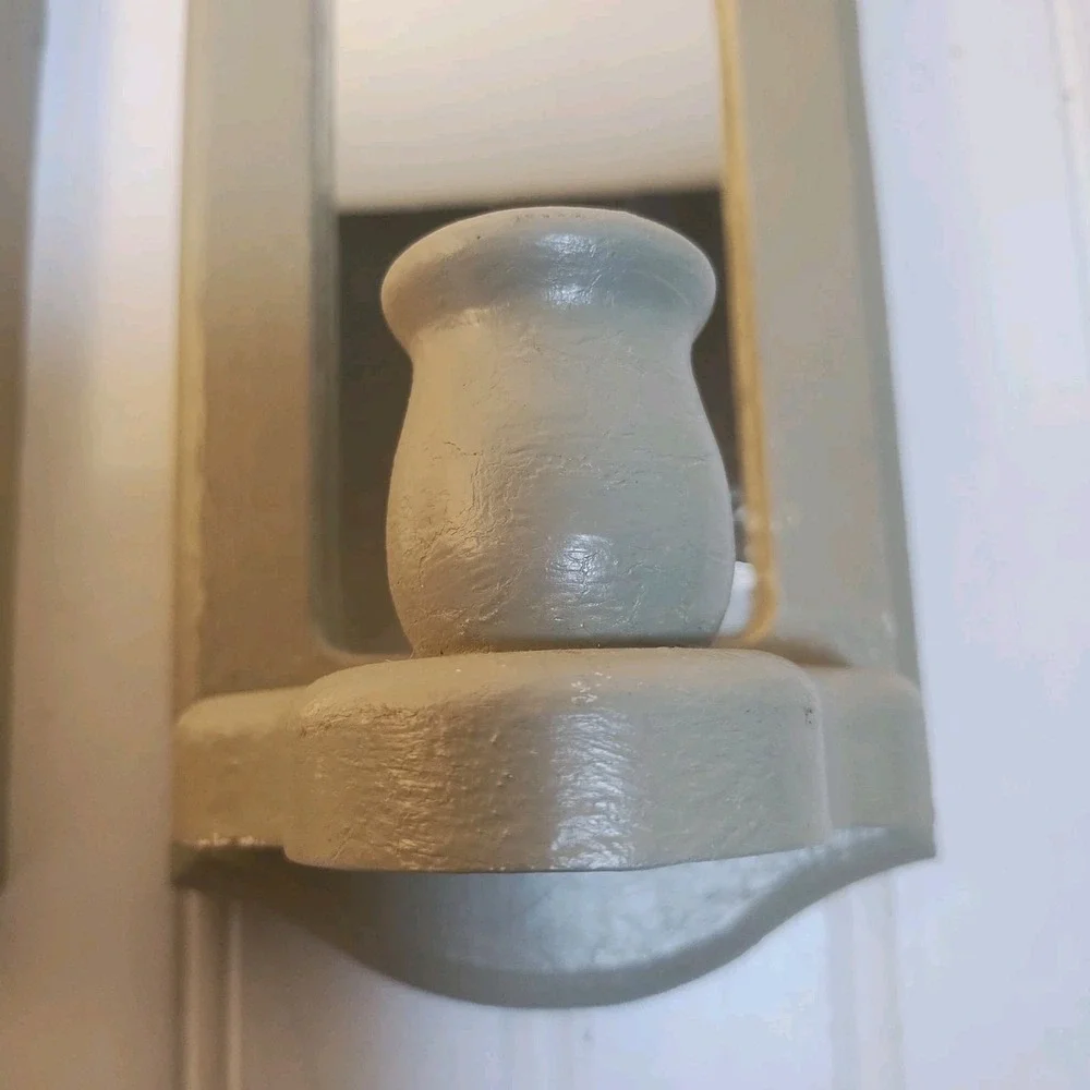 Pair Vintage Wood Gray Wall Candle‎ Sconce Mirror Farmhouse Cottage Painted 11